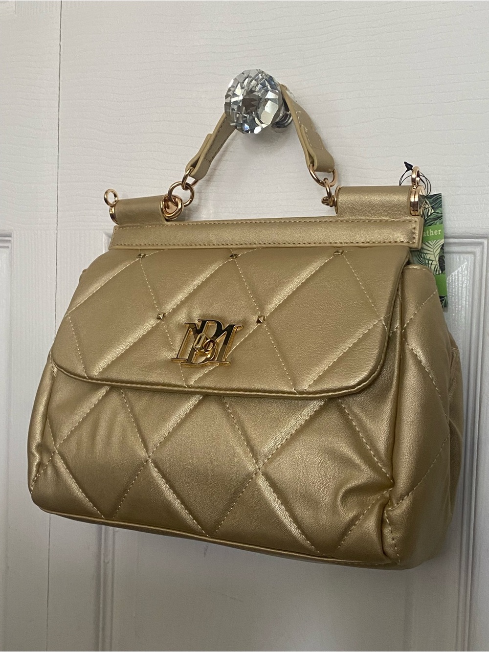 Badgley Mischka Metallic Gold Bag - Picture 2 of 6